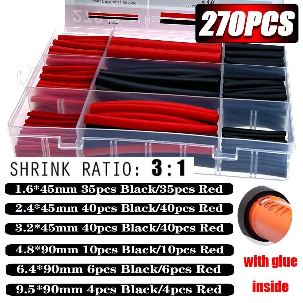 Heat-shrink Tubing Thermoresistant Tube Heat Shrink Wrapping Kit Electrical Connection Wire Cable Insulation Sleeved Protecter