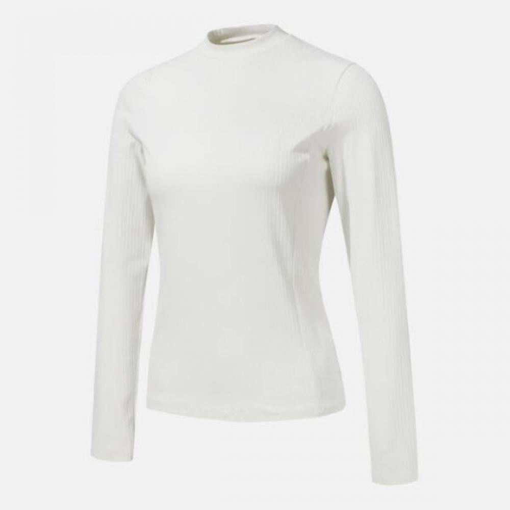 

DeScenT Long Sleeve Tee Cqk Sq122pTl11 Ivy Women S Rib Long Sleeve T ShirT Ivory 85