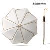 New 8-bone Straight Rod Vinyl Fabric Petal Umbrella Solid Wood Curved Handle Double Enlarged