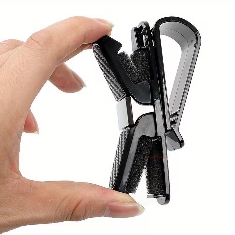 Car Sun Visor Sunglasses Holder Clip Portable Eyeglasses Mount Ticket Card Organizer Auto Interior Accessory