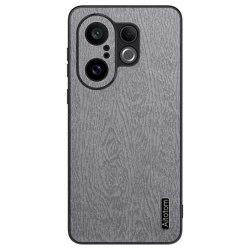 For Vivo S30 Pro Mini 5G Case Wood Texture PU Leather Coated PC TPU Phone Cover