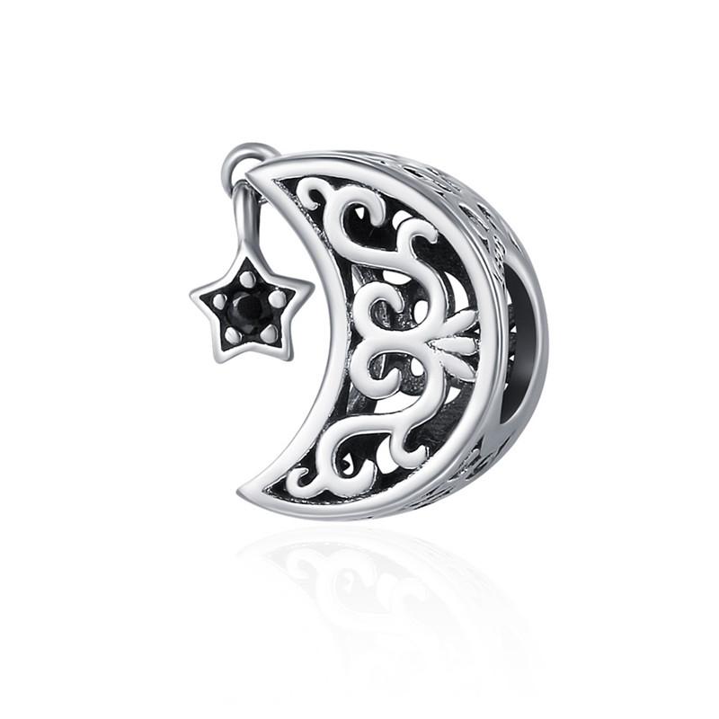 BAMOER Silver Charm Collection 925 Silver Dazzling CZ Beads Fit Bracelets & Bangles Jewelry