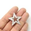 GEM plus Star Brooch Lapel Pin KS41002 Black (Metallic Color)