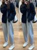 Women's 100% Wool Loose Round Neck Knit Cardigan Sweater Coat