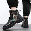 New Men's Boots Designer Luxury Men Working Boots High Tops Platform Leather Shoes for Men British Style Motorcycle Botas Hombre