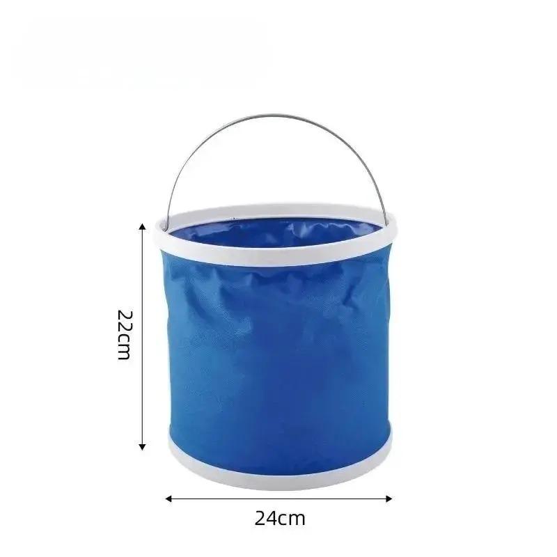 Oxford Cloth Water Bucket for Foldable Outdoor Camping Fishing Water Storage Container Drinking Picnic Barrel Car Wash Accessory