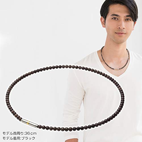 Phiten RAKUWA Neck Necklace, Metax Crystal Touch, Coral Red, 45cm