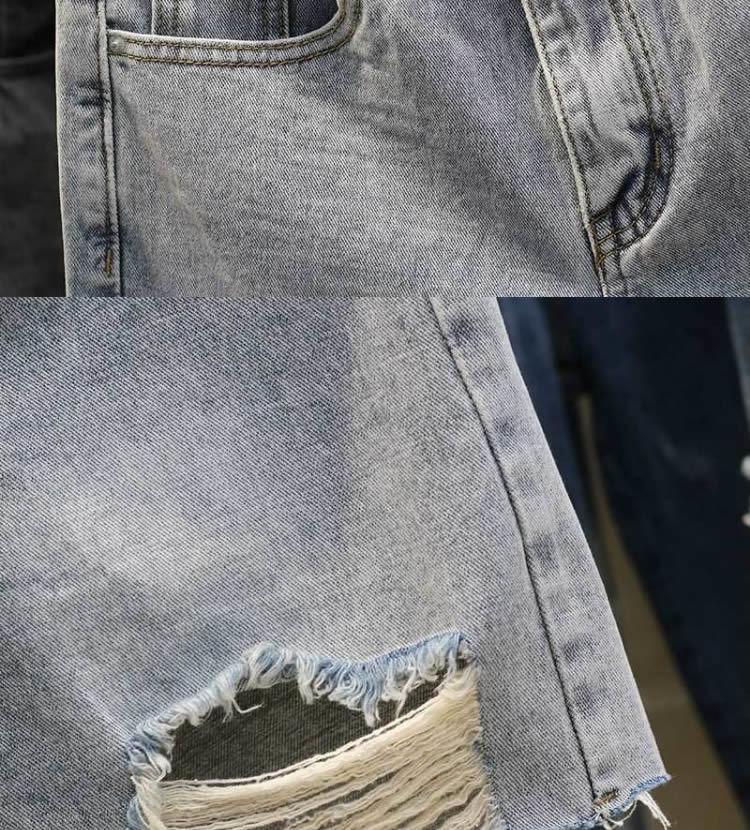 High Waist Plus Size Women's Frayed Denim Shorts - Slimming 5-Point A-line, Summer Loose Fit.