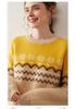 Women's Simple Fair Isle Snowflake Cashmere Sweater - Autumn/Winter Knitwear Pullover