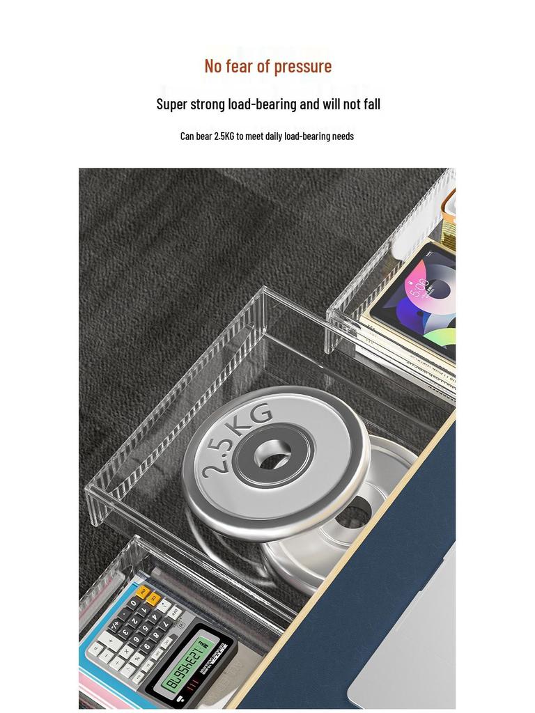 Under-Desk Invisible Stationery Drawer Organizer