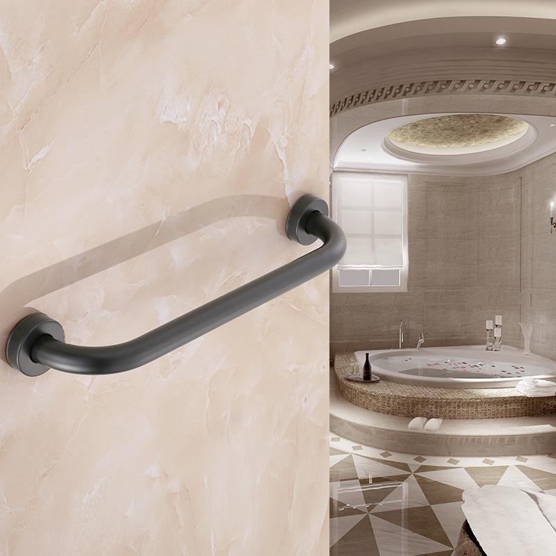 Gunmetal Grey Stainless Steel Anti-Slip Corner Grab Bar for Elderly