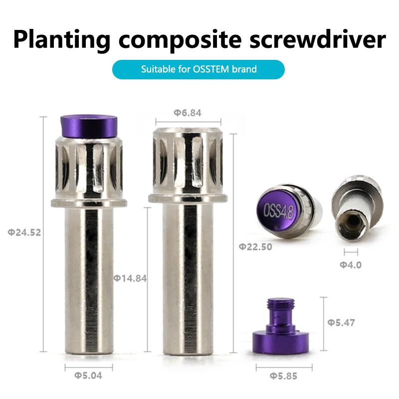 Șurubelniță compusă pentru implant dentar, dreaptă, cu clichet, driver pentru bont, cheie dinamometrică, localizator de precizie pentru dentist