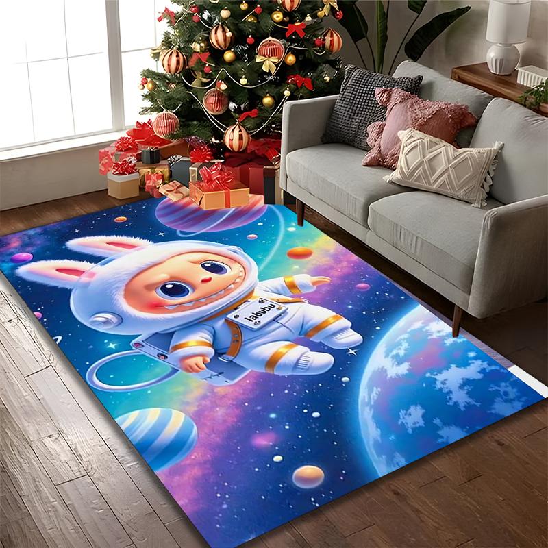 1pc LABUBU Rug, Digital Printed Home Chair Sofa Mat, Durable Office Area Carpet, Beautiful Festival Decorations