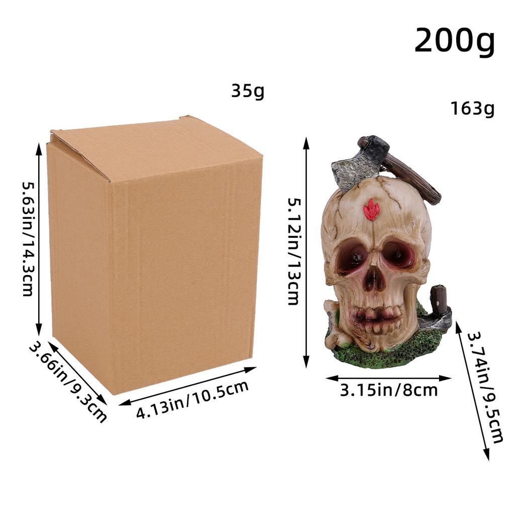 Halloween Multi-colored Skull Figurines, Halloween Rose Skull Resin Handicrafts, Terrifying Atmosphere Decorations