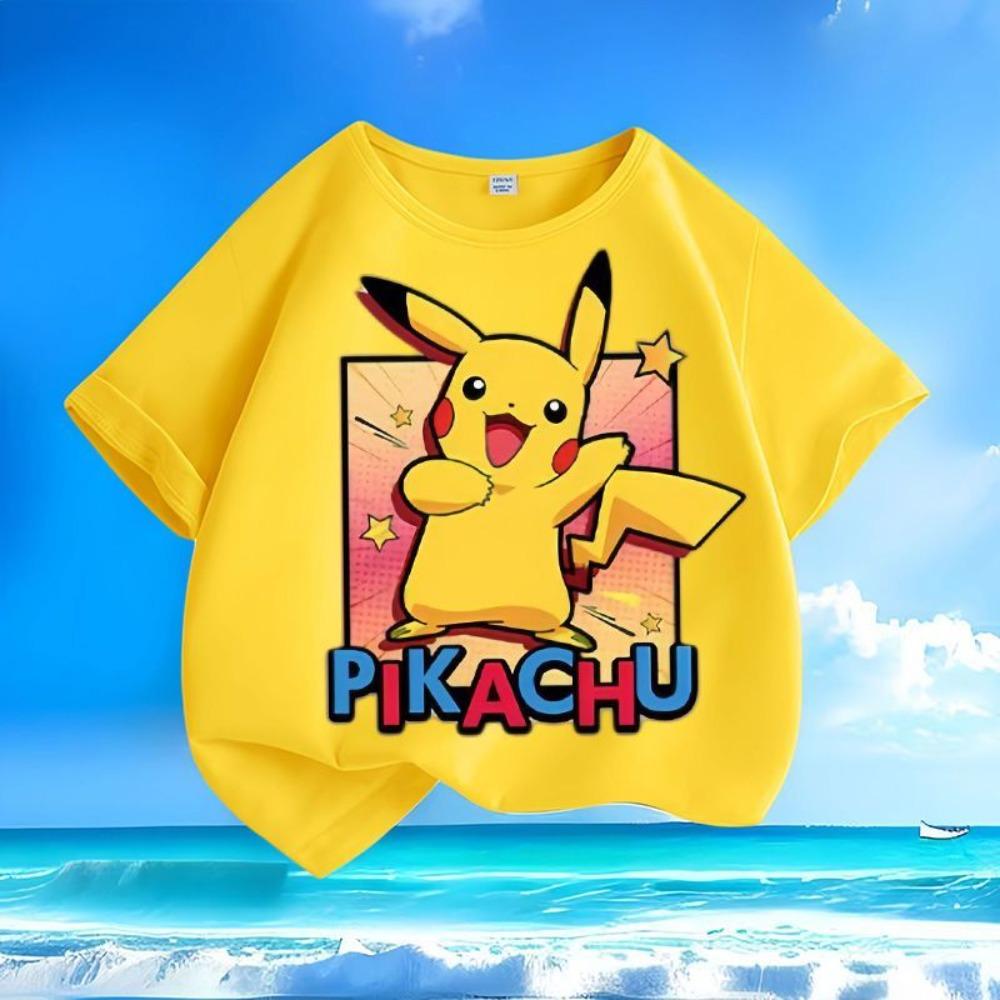 Children's T-shirts, children's short-sleeved T-shirts, round neck versatile tops