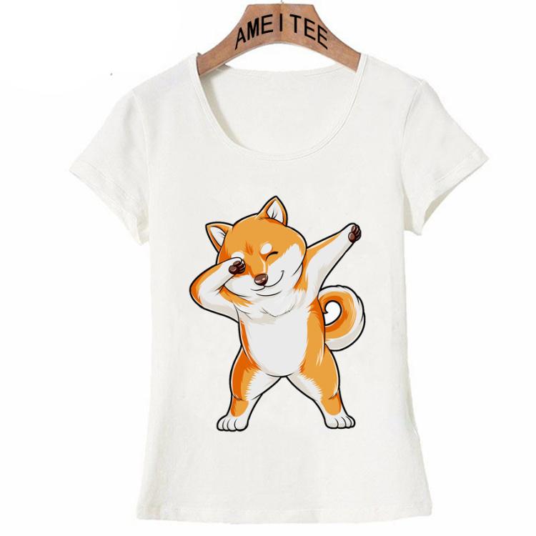Summer Women T Shirt Corgi Dabbing T Shirt Welsh Corgis Dab Dance Funny Gifts Print T
