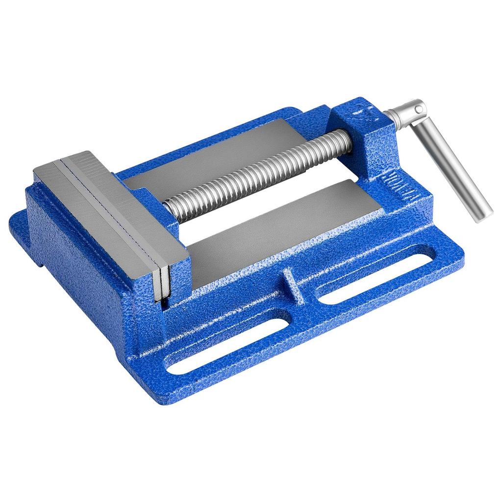 VEVOR Drill Press Vise, 4 Inch Jaw Width, Portable Bench Vise, Slotted Base for Easy Installation, Durable Cast Iron Construction, Workbench Vice