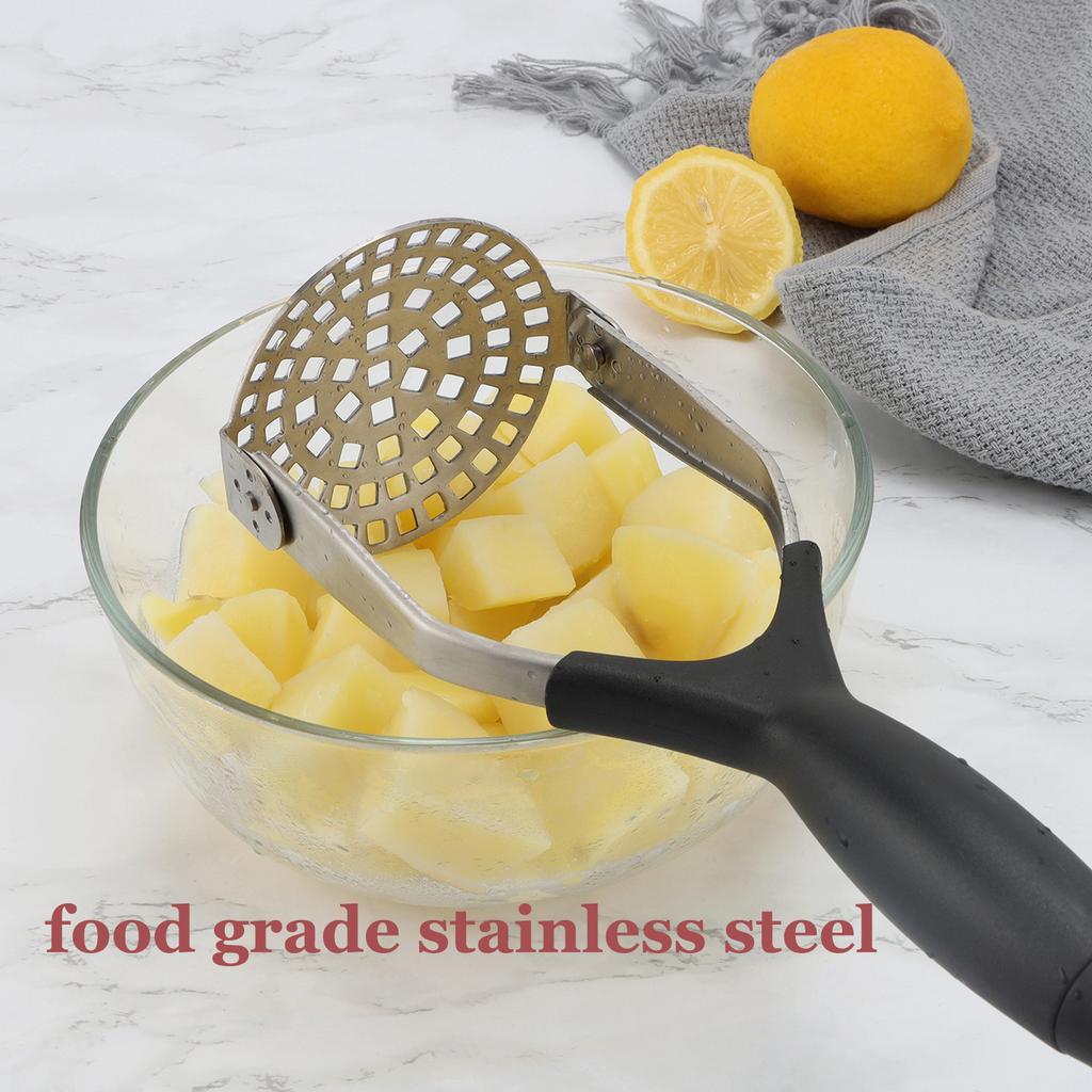 1pcs Stainless Steel Potato Masher Pumpkin Masher Kitchen Gadgets Baking Cooking Kitchen Utensils Folding Storage Silverware Tools