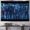 Vertical Attack On Titan Anime Tapestry Cartoon Wall Art Hanging For Bedroom Dorm Living Room Home Decoration