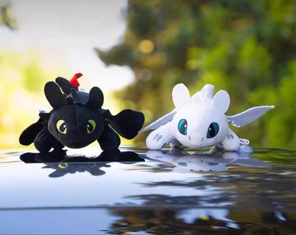 [YAYANA] Bezzubý drak Dekorace exteriéru auta Stolní 3D figurka Autíčko Příslušenství exteriéru auta