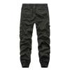 Men Casual Joggers Solid Color Pants Men Cotton Elastic Trousers Military Style Army Cargo Pants