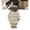 Watch for Men Quartz Day Date Waterproof Casual Luxury Luminous Fashion Dress Watch with Alloy Watchband for Business Gold White