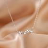 Beautiful Flash Diamond Zircon Love Necklace Short Heart-To-Heart Girl Heart-Shaped Collarbone Neck Chain Gift
