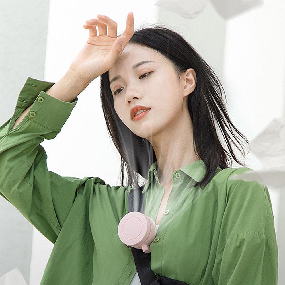 Small Clip Fan Portable Silent Mini Bladeless Electric Fan 3 Speeds Clip-on Usb Charging Fans For Shirt Whirlwind Waist Clips