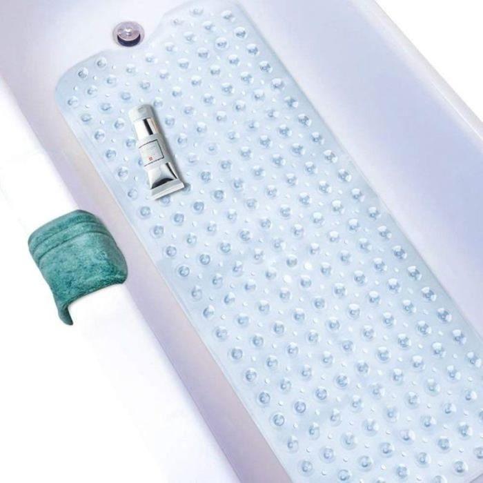 Tapis de Baignoire Antiderapants - Non spécifié - Extra-Long - 200 Ventouses - PVC Écologique - Transparent