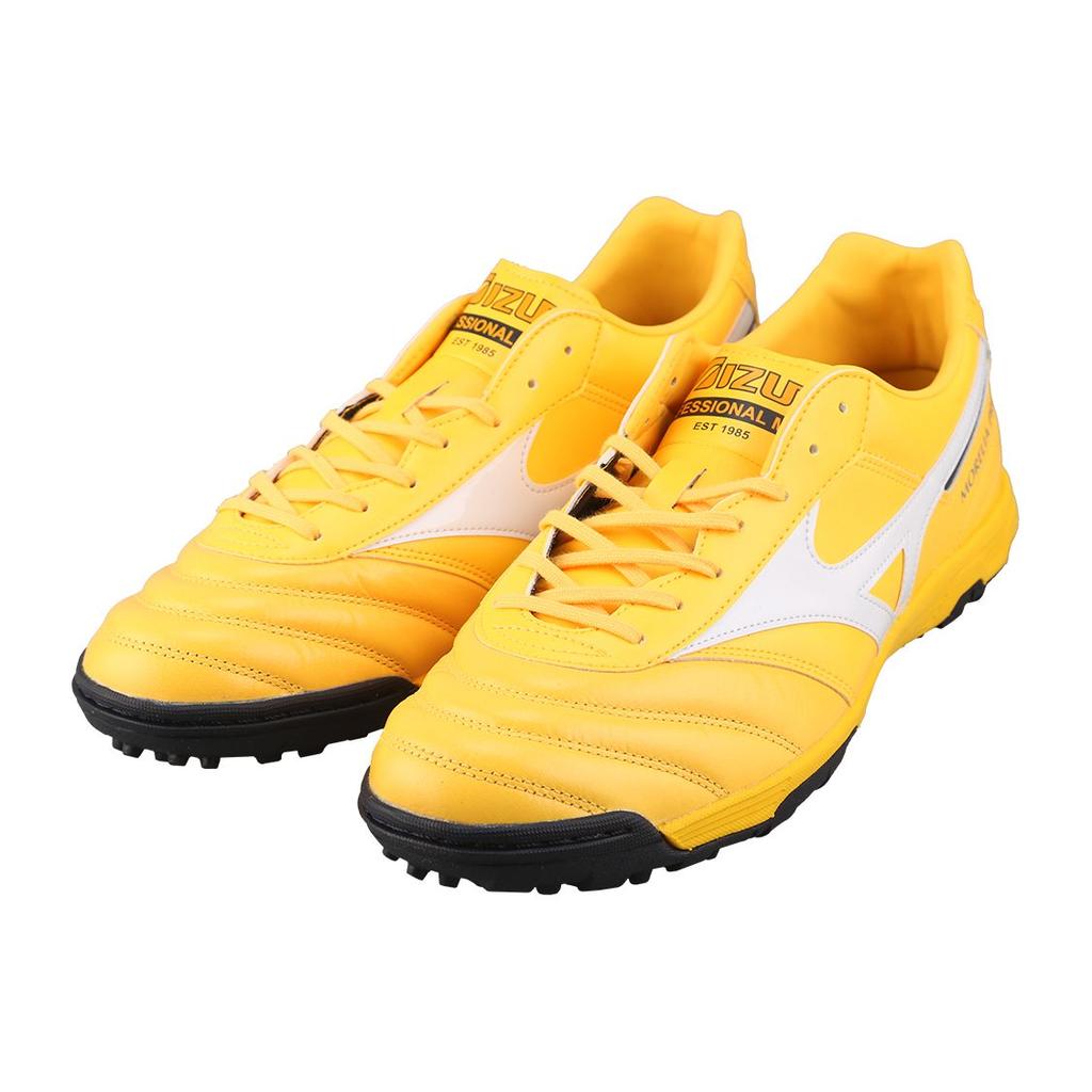 Mizuno Morelia 2 Rro AS Comfortable Versatile TF (Rubber Studs) Non-Slip Wear-Resistant Soccer Shoes Men Soccer Shoes Yellow White P1GD221401