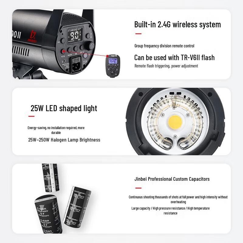 JINBEI DPX-1000II Professional Studio Flash Light Kit