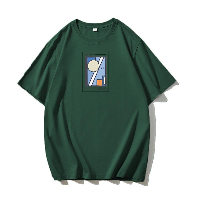 Shellsuning Oversized bavlněná trička s grafikou Muži Léto Měkké Trička s krátkým rukávem Dámská Móda Univerzální pulovry Dámské