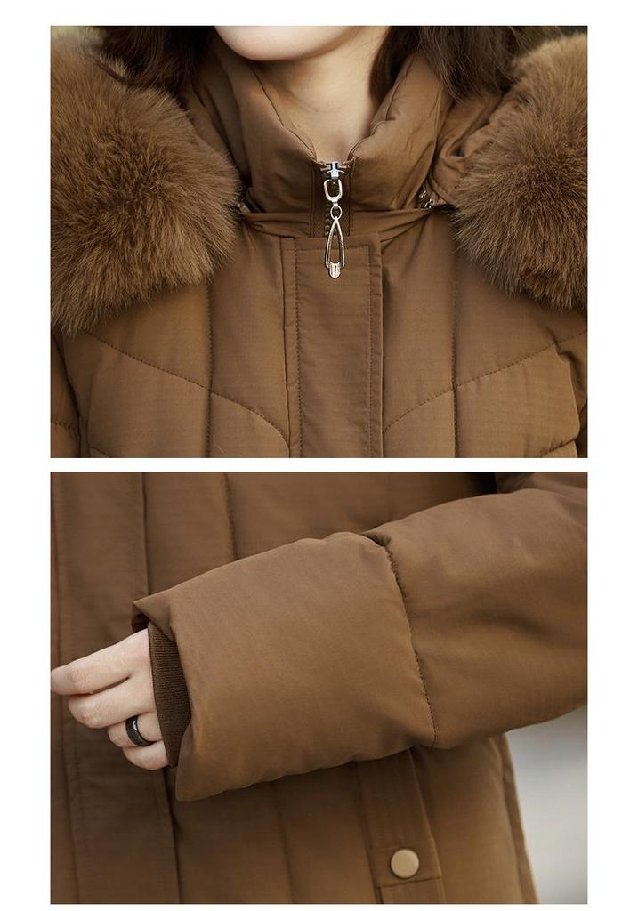 Mom's Winter Cotton Jacket: Stylish, Warm, Fleece-Lined Coat for Middle-Aged & Elderly