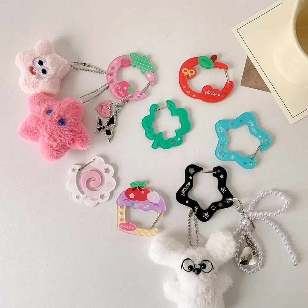 Mountaineering Buckle Korean Ins Keychain Cute Fruit Keyring  School Bag Decor