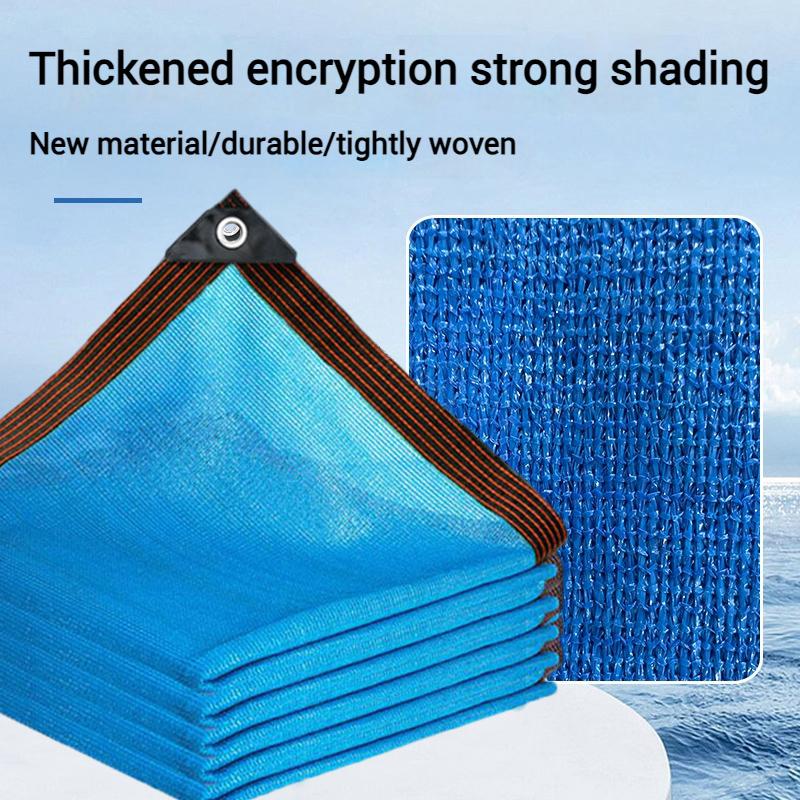 Blue Sunshade Net Thickened Shed Cloth Garden Terrace Sun Shade Sail Outdoor Pool Awning Pergola UV-Protection Sunscreen Carport