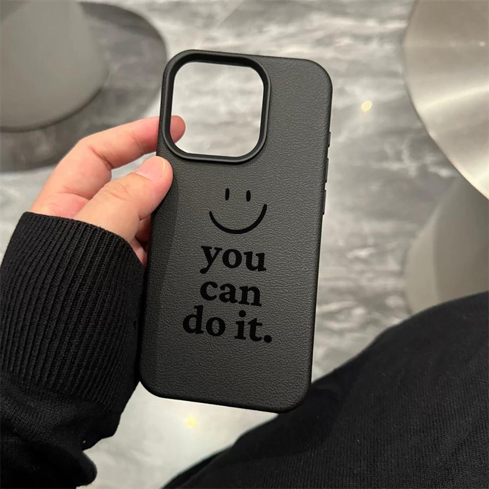 

You Can Do It Positive Silicone Case For iPhone 16 Pro Max Cases iPhone 17 11 12 13 ProMax 14 15 Plus 17Air XR Shockproof Coque iphone 11 Pro