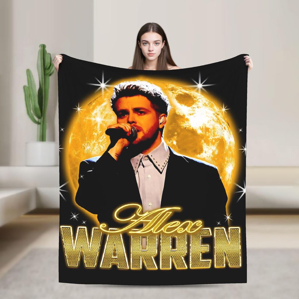 Alex Warren Rapper Blanket  Decorative Flannel Bedding Throws For Home Decor Warm Soft Custom DIY Quality Bedspread