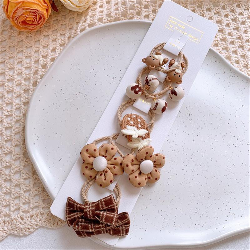 

Кавайный Мультяшный Бант Цветок Резинки для Волос Набор Детские Малышки Эластичные Резинки для Волос Аксессуары Завязка Кольцо для Волос Веревка Головной Убор