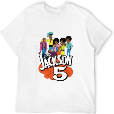 Jackson 5 70s Cartoon Retro Vintage Shirt Cadeau Heren T-shirt T-shirt Wit