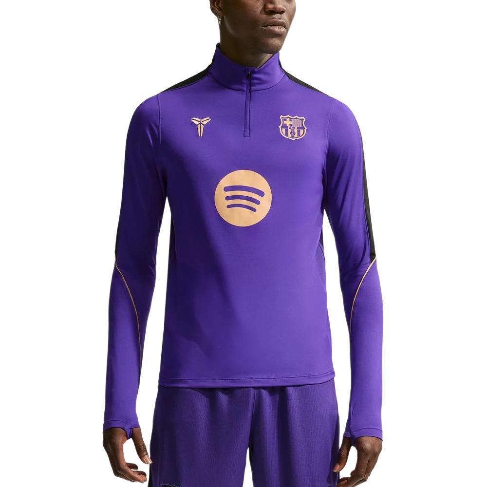 Nike × Barcelona Football Club Sports Stand Collar Long Sleeve T-Shirt Men Tops IQ1309-505
