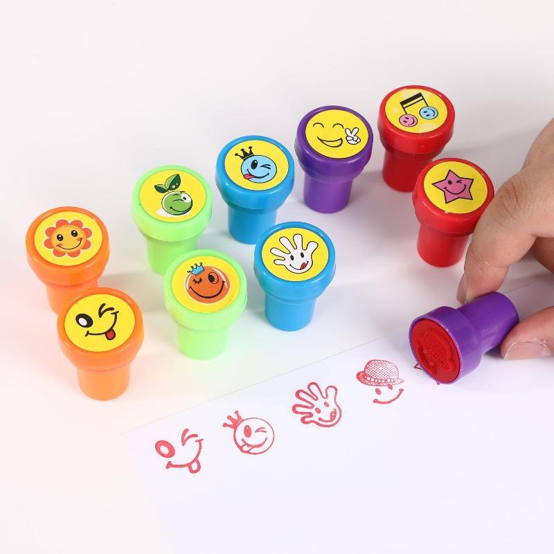 Children's Cartoons Encourage Comments Stamps Kindergarten Teachers Stamp Colored Tap Water Stamp Toys