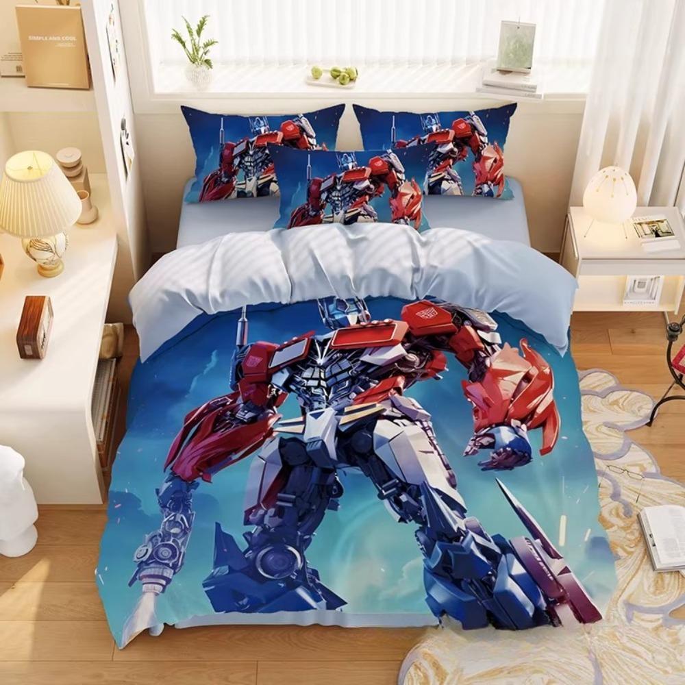 Transformers Duvet Cover Pillowcase Beddingboygirl Bedroomdecoration Childrengift Single Double Largebed Sizezip Duvet Cover