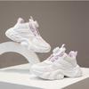 Girls' Sports Shoes Single Mesh Lightweight Running Shoes Hollow Breathable Soft Sole White Shoes Fashionable Casual Shoes