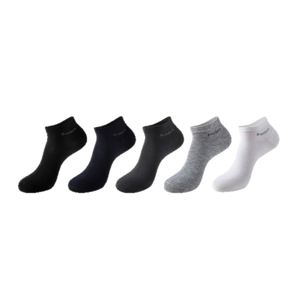 Men's Bamboo Fiber Sweat-Absorbent Short Socks for Spring and Summer