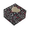 Valentine's Day Treat Box Heart Cardboard Box with Window Valentines Gift Container for Goodie Cookie Candy Party Supply