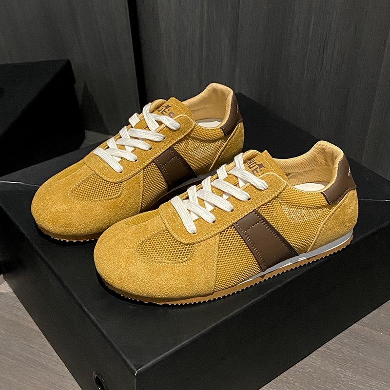 2025 Summer New Sports and Leisure Shoes Sports Shoes Breathable Yellow-brown Women's Beige 2025 Spring Series
