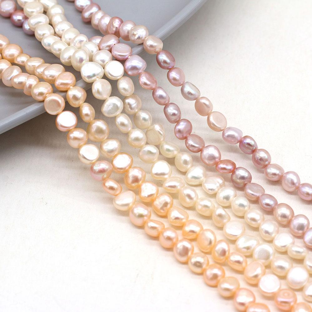 1String, Nugget Pearls, 5–6 Mm, Boho Natural Freshwater Pearl Beads, for DIY Necklaces, Bracelets, Anklets, Jewelry Making, 36cm
