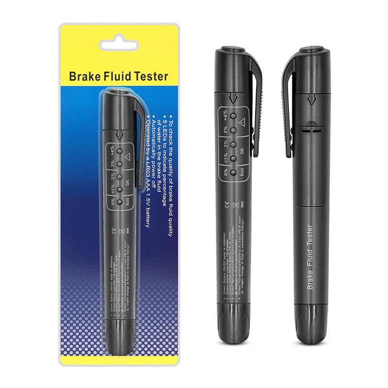 Car Brake Fluid Tester Brake Oil Moisture Analyzer Oil Moisture Analyzer With 5 LED Indicators Auto Brake Diagnostic Checker