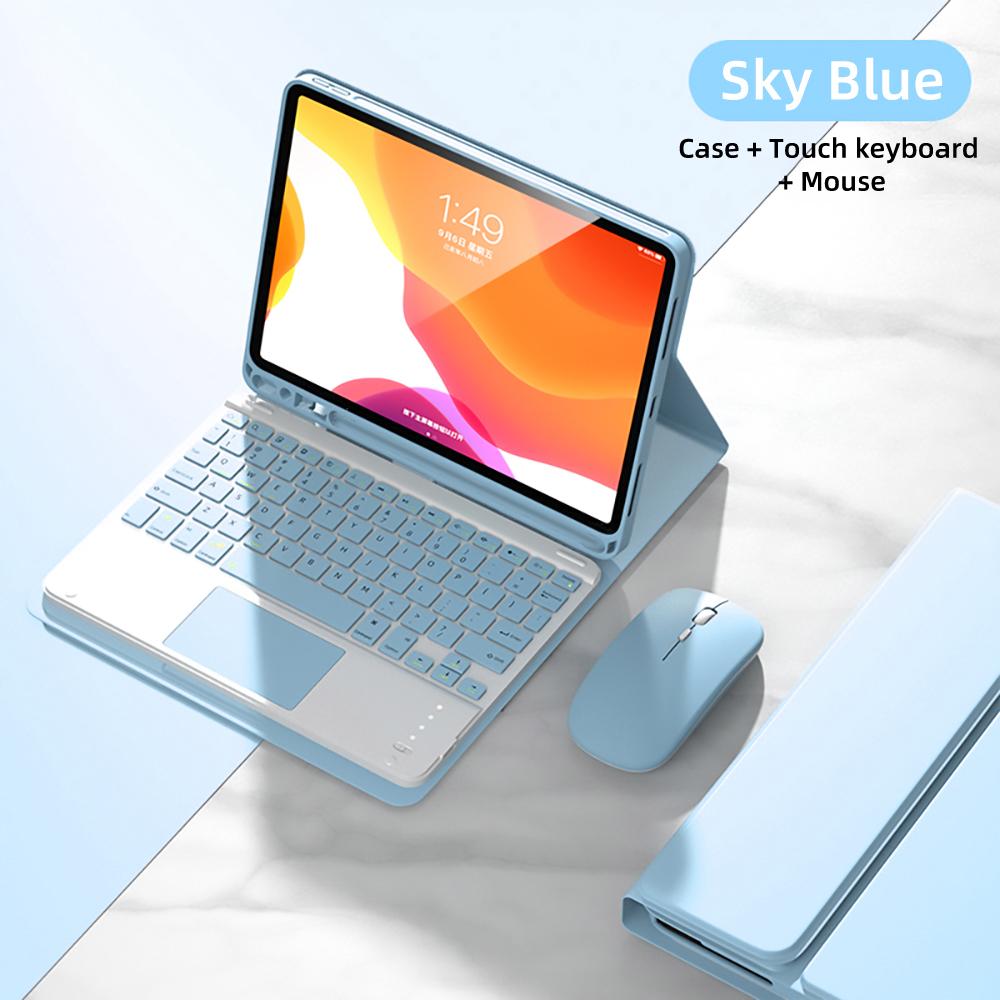 Case Keyboard For iPad Air 11 13 2024,For iPad 10.2 7/8/9th 10th Generation,Air 4 5 10.9'' Pro 11 12.9 Cover With Pencil Holder