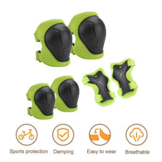6Pcs/Set Kids Skating Protective Gear Kit with Knee Elbow Pad Wrist Guard Protector Roller Skate Skateboard Scooter Bike Cycling Safety Equipment